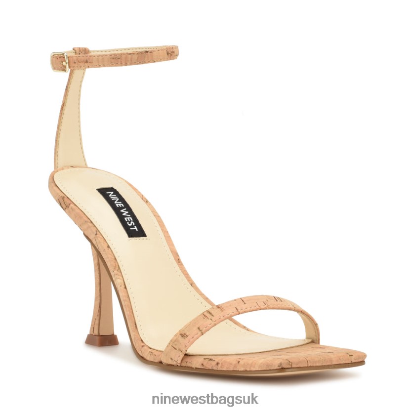 Nine West Yess Ankle Strap Sandals RFX40B415 - Nine West UK Sale Natural Cork