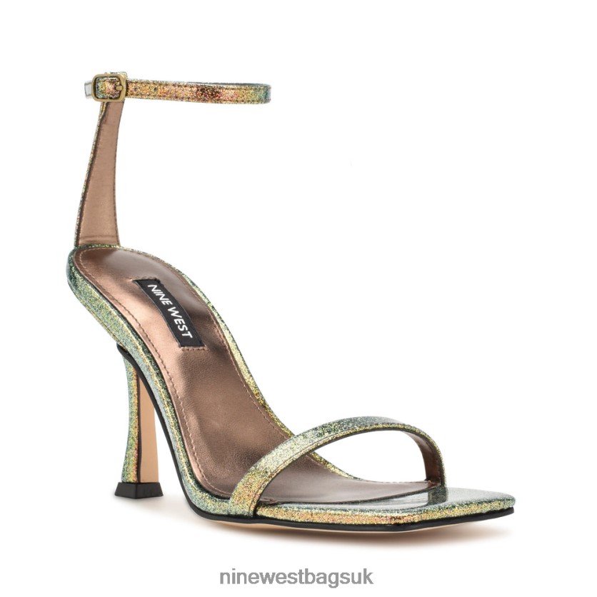 Nine West Yess Ankle Strap Sandals RFX40B417 - Nine West UK Bronze Glitter