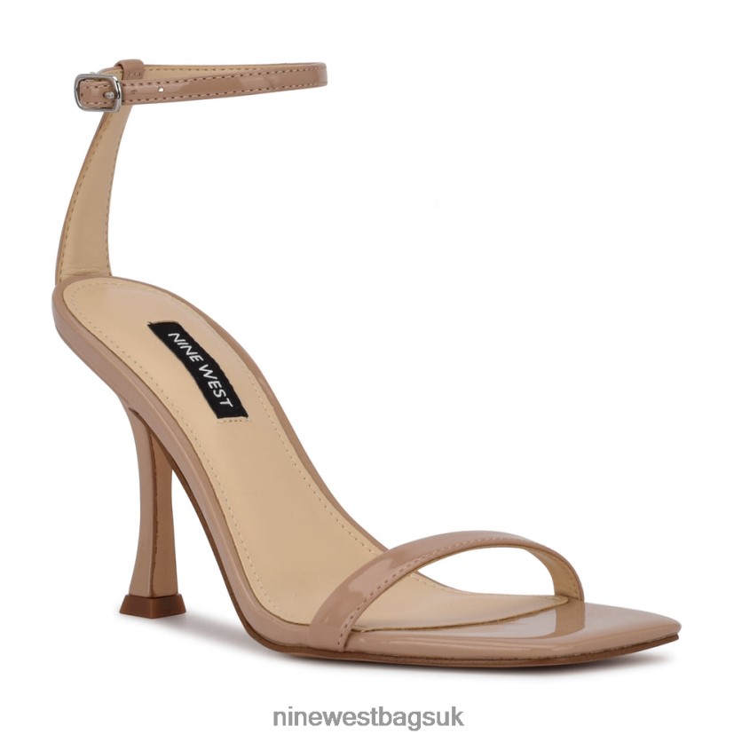 Nine West Yess Ankle Strap Sandals RFX40B418 - Nine West Sandals UK Antique Taupe Patent