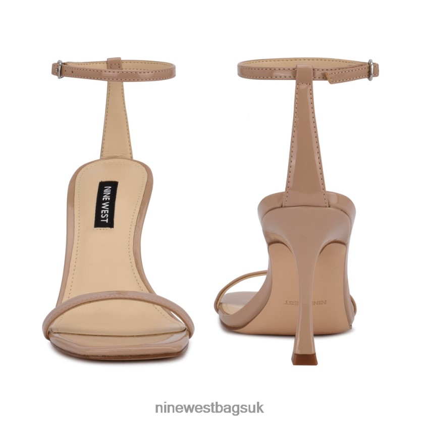 Nine West Yess Ankle Strap Sandals RFX40B418 - Nine West Sandals UK Antique Taupe Patent