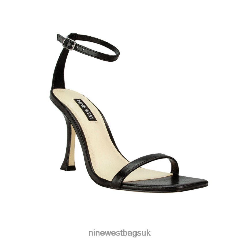 Nine West Yess Ankle Strap Sandals RFX40B438 - Nine West Sandals UK Black Haircalf