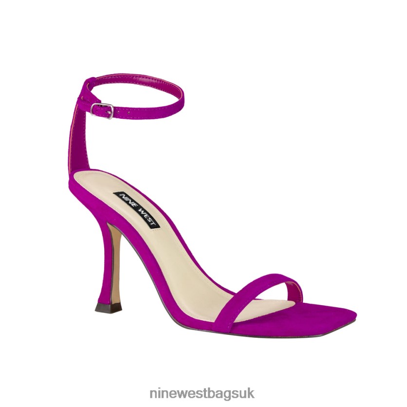Nine West Yess Ankle Strap Sandals RFX40B467 - Nine West UK Sale Medium Pink Suede