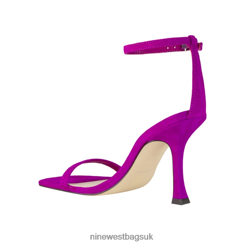 Nine West Yess Ankle Strap Sandals RFX40B467 - Nine West UK Sale Medium Pink Suede