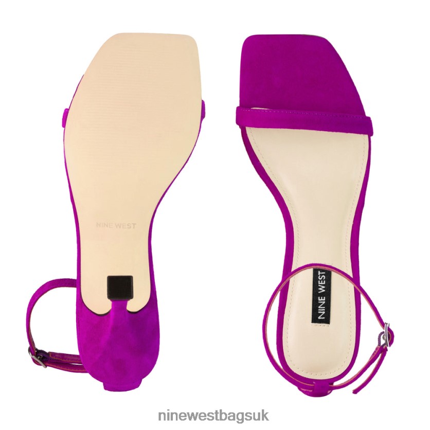 Nine West Yess Ankle Strap Sandals RFX40B467 - Nine West UK Sale Medium Pink Suede