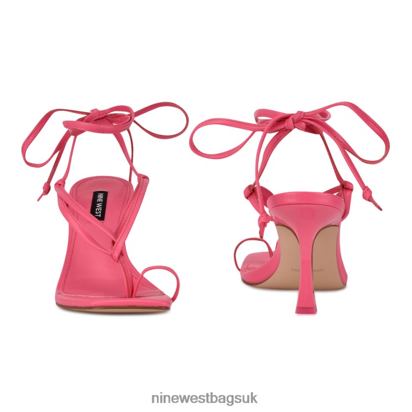 Nine West Yippie Ankle Wrap Heeled Sandal RFX40B1020 - Nine West Bags UK Wow Pink