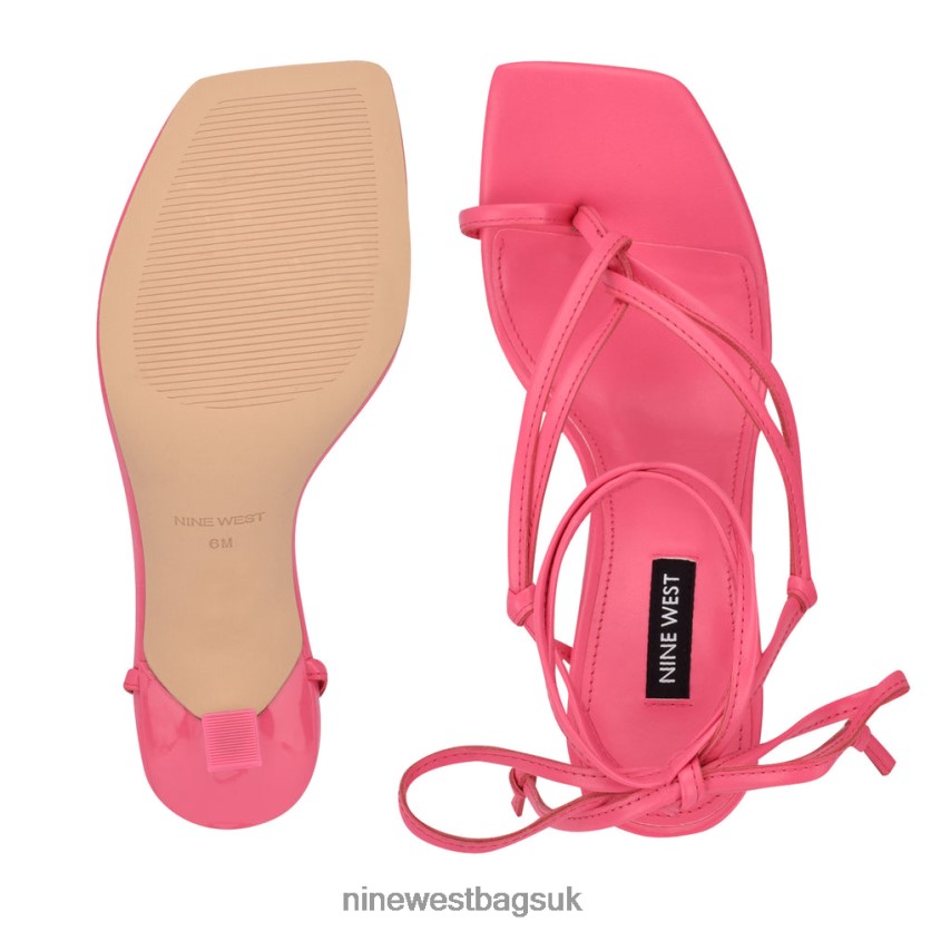 Nine West Yippie Ankle Wrap Heeled Sandal RFX40B1020 - Nine West Bags UK Wow Pink