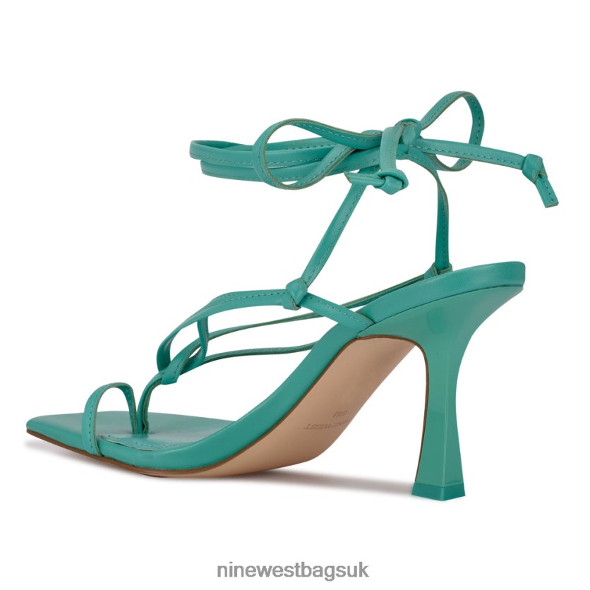 Nine West Yippie Ankle Wrap Heeled Sandal RFX40B1021 - Nine West UK Turquoise