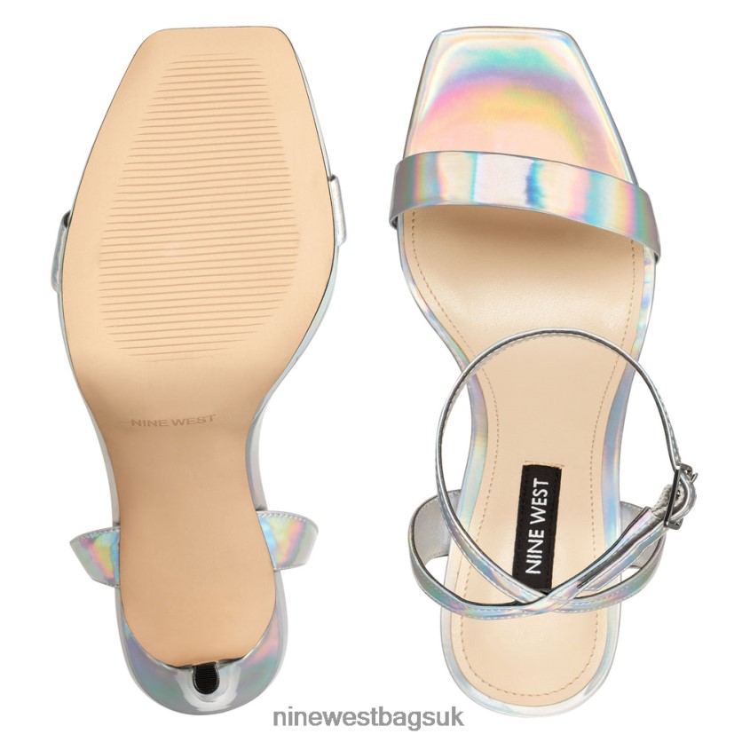 Nine West Zadie Ankle Strap Sandals RFX40B409 - Nine West UK Iridescent