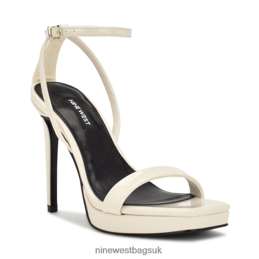 Nine West Zilo Platform Sandals RFX40B330 - Nine West Sandals UK Chic Cream Patent