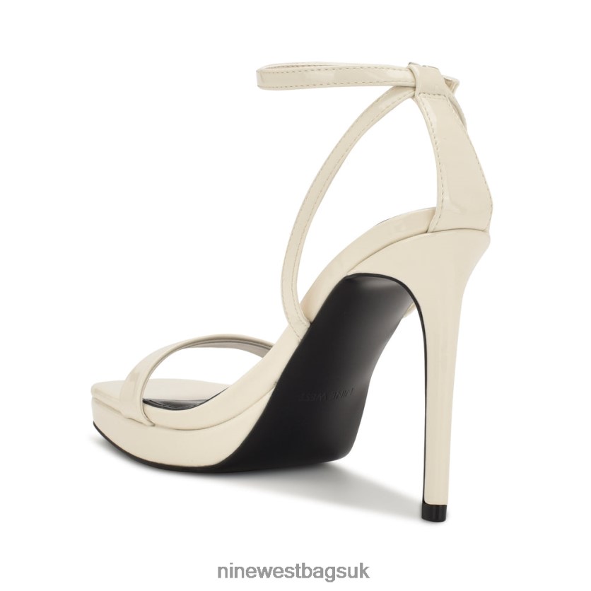 Nine West Zilo Platform Sandals RFX40B330 - Nine West Sandals UK Chic Cream Patent