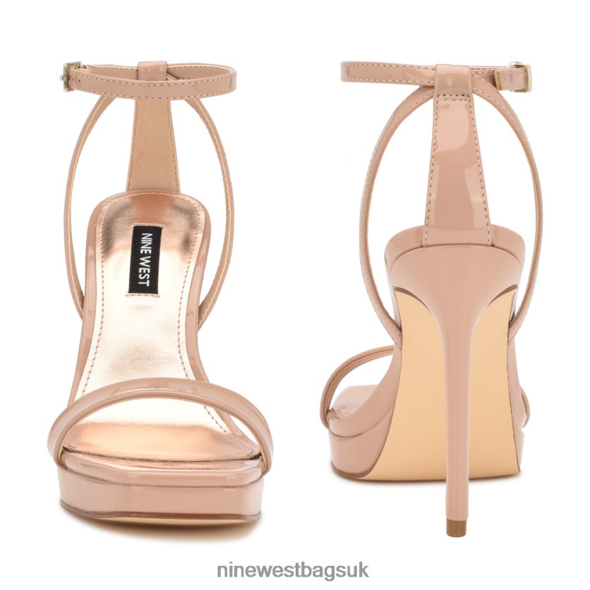 Nine West Zilo Platform Sandals RFX40B332 - Nine West Bags UK Barely Nude Patent