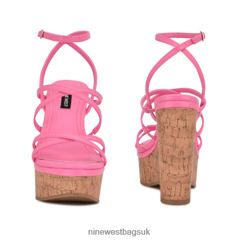 Nine West Rachal Wedge Sandals RFX40B848 - Nine West Bags UK Pink