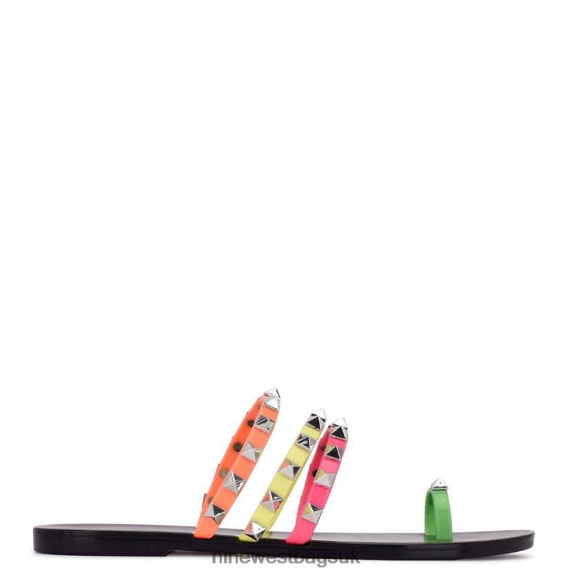 Nine West Cartee Jelly Sandals RFX40B811 - Nine West UK Sale Neon Multi
