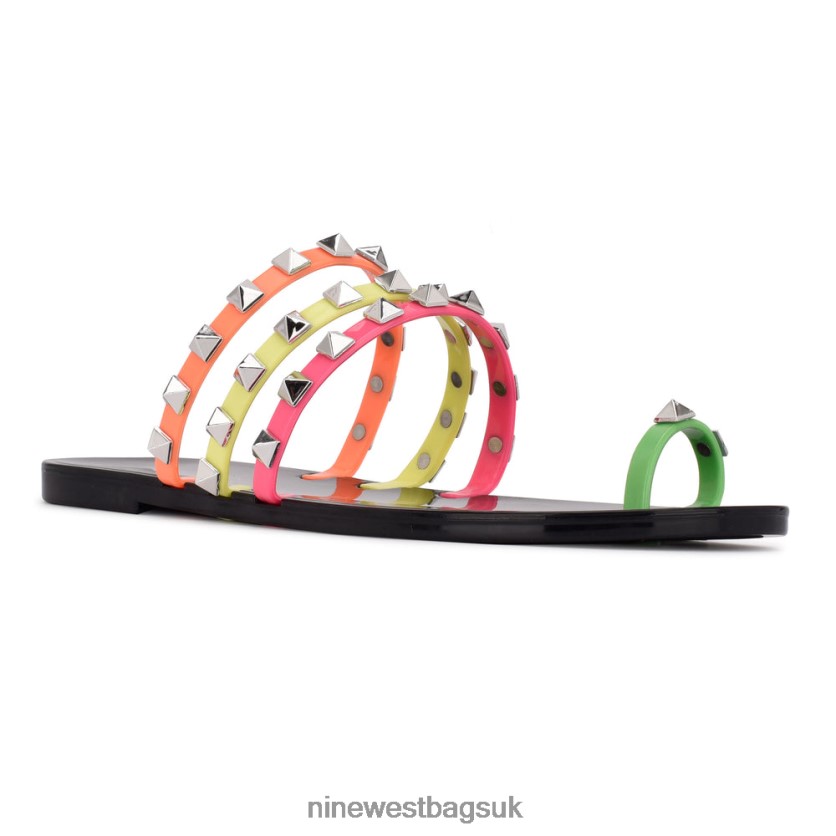 Nine West Cartee Jelly Sandals RFX40B811 - Nine West UK Sale Neon Multi