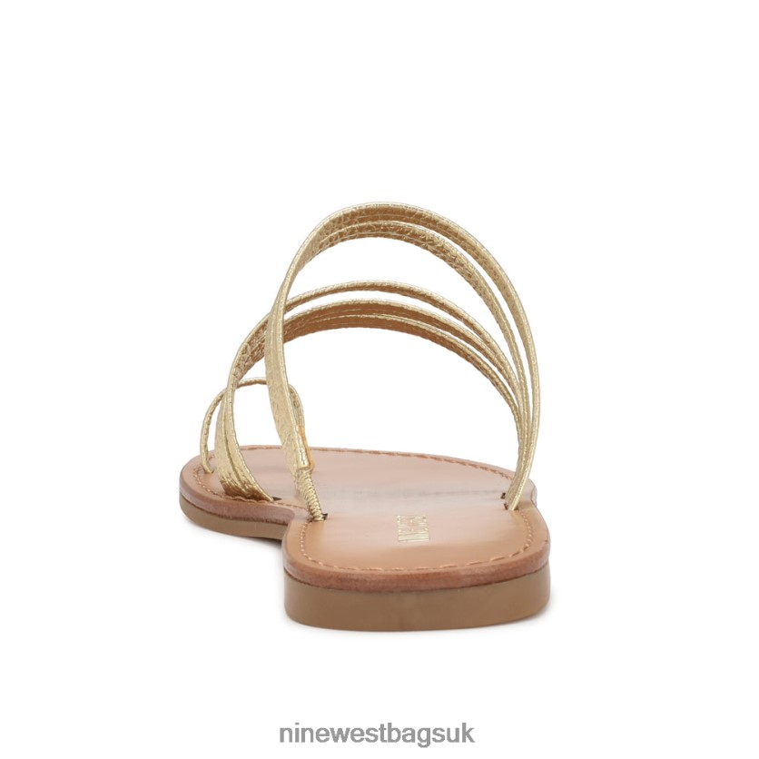 Nine West Cins Toe Ring Flat Strappy Slide Sandals RFX40B801 - Nine West UK Platino