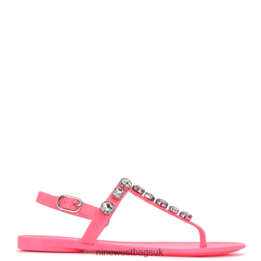 Nine West Juniper Jelly Sandals RFX40B814 - Nine West Sandals UK Neon Pink