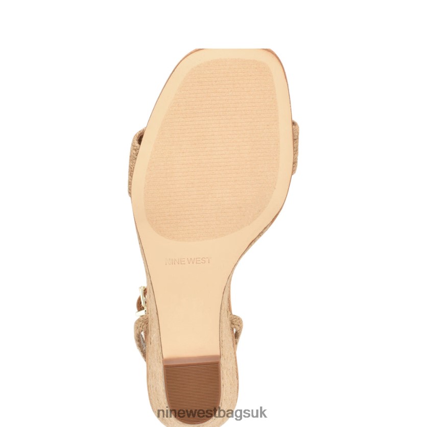 Nine West Nile Wedge Sandals RFX40B828 - Nine West Bags UK Tan Woven
