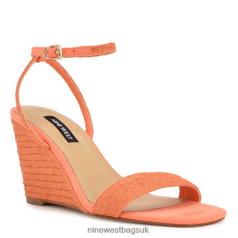 Nine West Nile Wedge Sandals RFX40B829 - Nine West UK Orange Woven