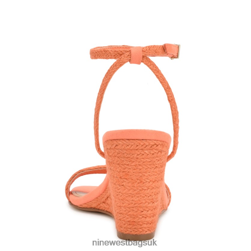 Nine West Nile Wedge Sandals RFX40B829 - Nine West UK Orange Woven