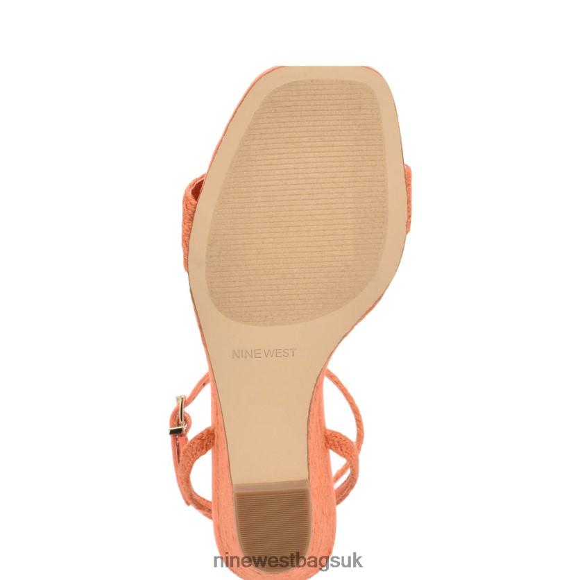 Nine West Nile Wedge Sandals RFX40B829 - Nine West UK Orange Woven
