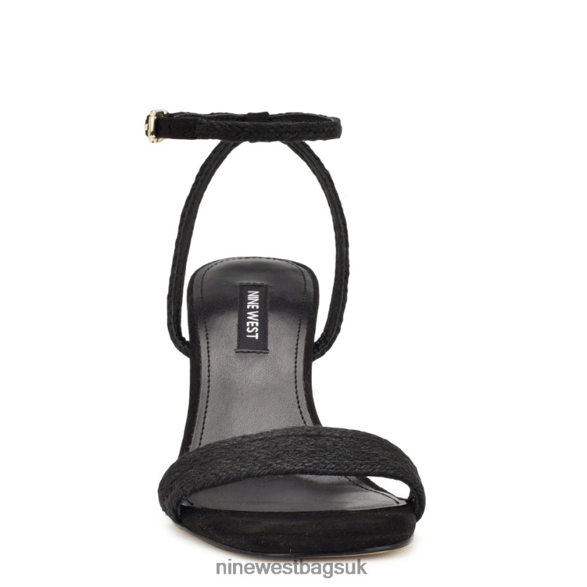 Nine West Nile Wedge Sandals RFX40B830 - Nine West Sandals UK Black Woven