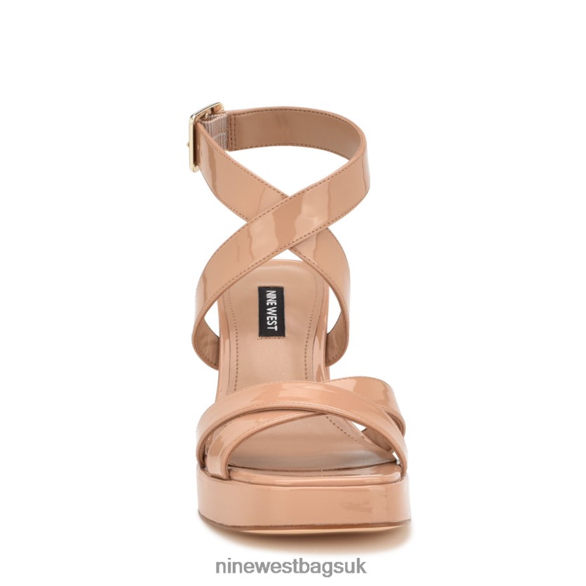 Nine West Tackle Ankle Strap Platform Sandals RFX40B822 - Nine West Sandals UK Blush Patent
