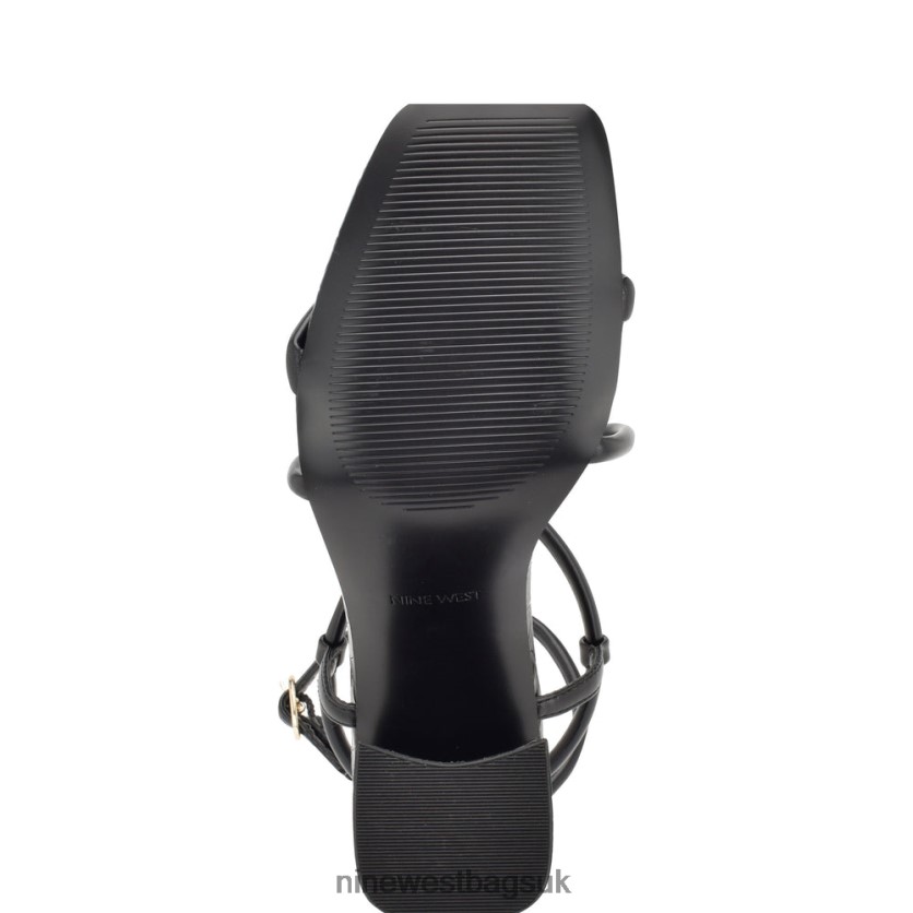 Nine West Yeera Strappy Heeled Sandals RFX40B819 - Nine West UK Sale Black Croco