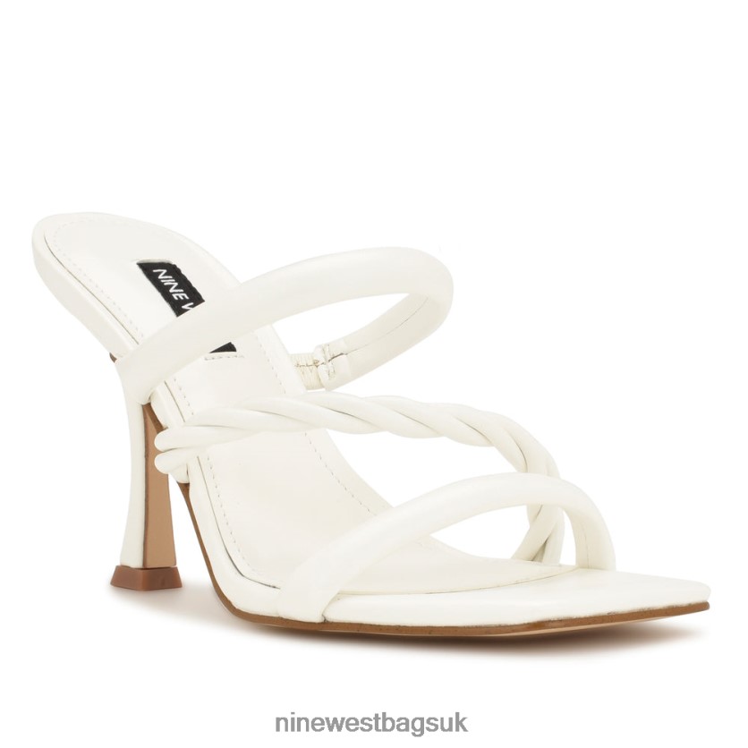Nine West Yester Heeled Slide Sandals RFX40B832 - Nine West Bags UK White