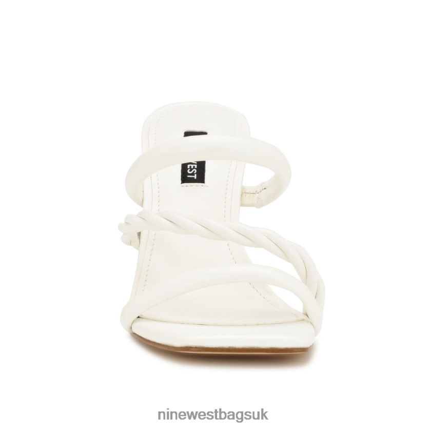 Nine West Yester Heeled Slide Sandals RFX40B832 - Nine West Bags UK White