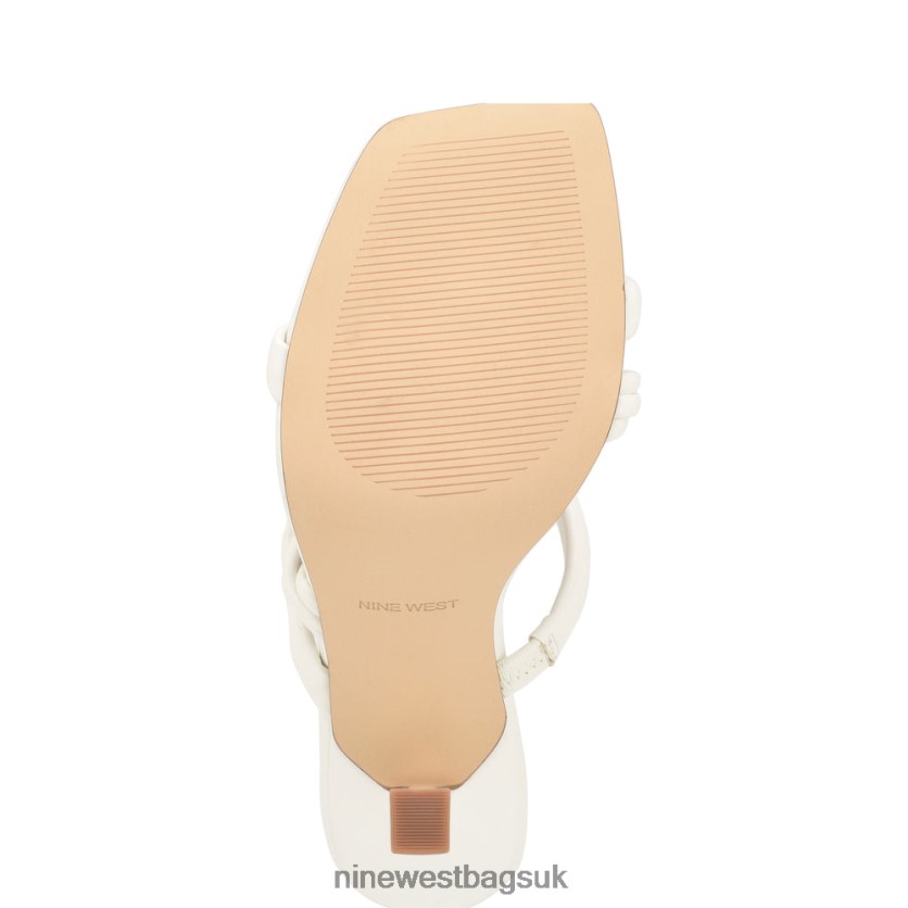 Nine West Yester Heeled Slide Sandals RFX40B832 - Nine West Bags UK White