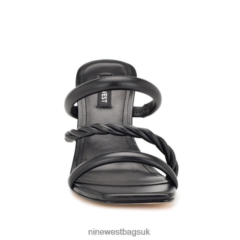 Nine West Yester Heeled Slide Sandals RFX40B834 - Nine West Sandals UK Black