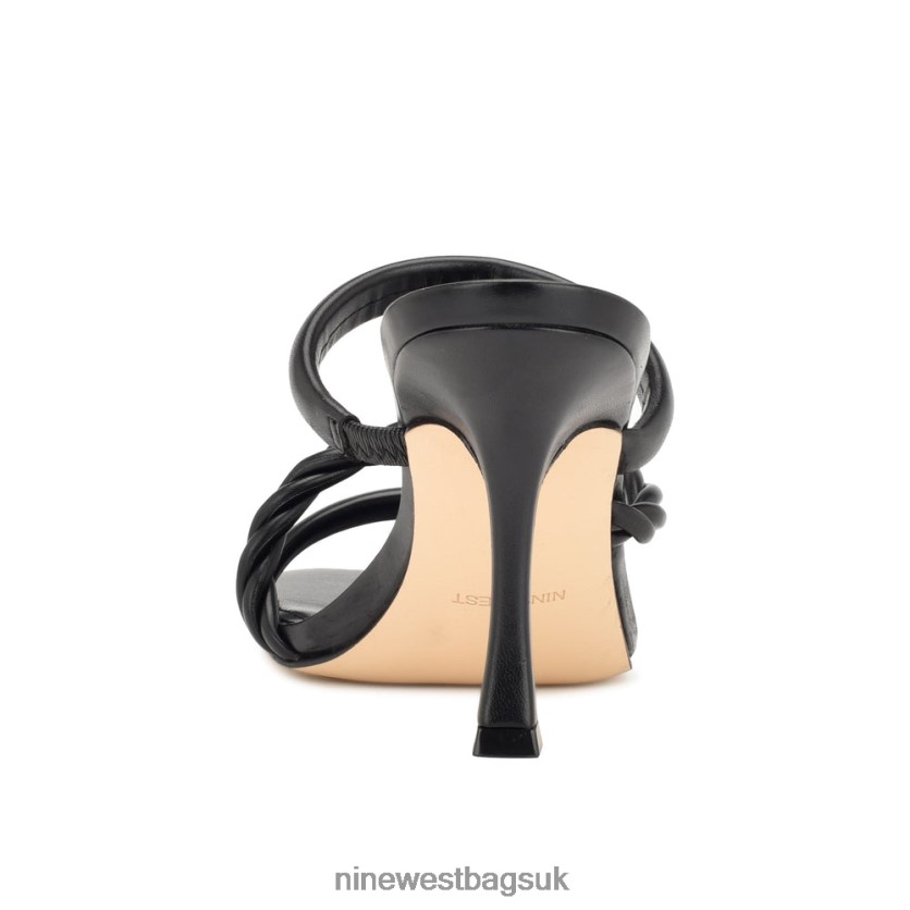 Nine West Yester Heeled Slide Sandals RFX40B834 - Nine West Sandals UK Black