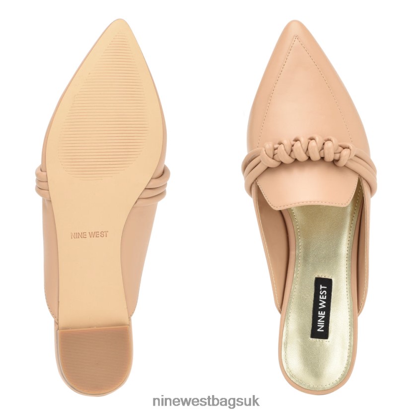 Nine West Aliby Flat Mules RFX40B679 - Nine West UK Sale Warm Blush