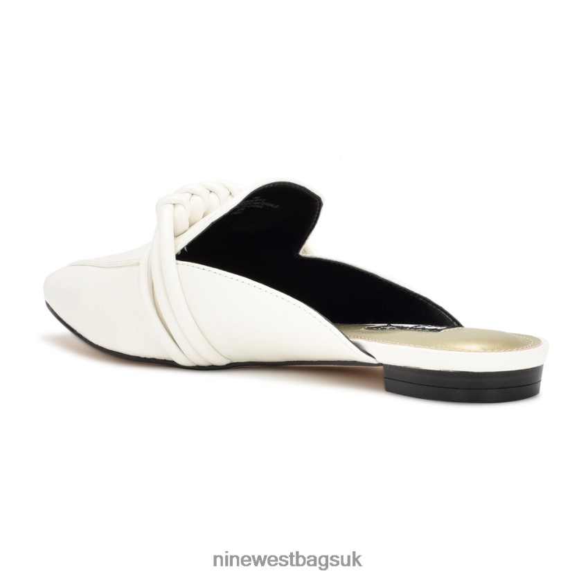 Nine West Aliby Flat Mules RFX40B687 - Nine West UK Sale White
