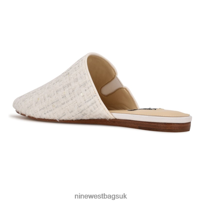 Nine West Freeda Pointy Toe Mules RFX40B2345 - Nine West UK White Boucle