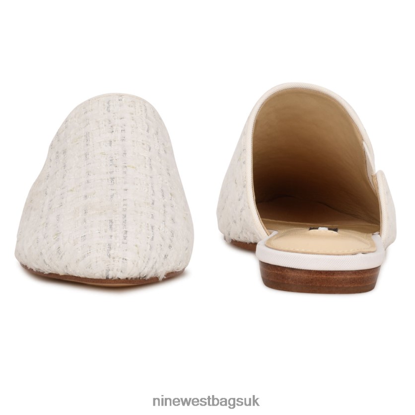 Nine West Freeda Pointy Toe Mules RFX40B2345 - Nine West UK White Boucle