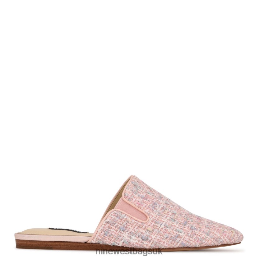 Nine West Freeda Pointy Toe Mules RFX40B2346 - Nine West Sandals UK Light Pink Boucle