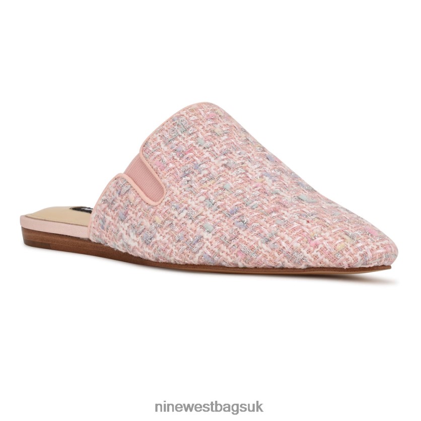 Nine West Freeda Pointy Toe Mules RFX40B2346 - Nine West Sandals UK Light Pink Boucle