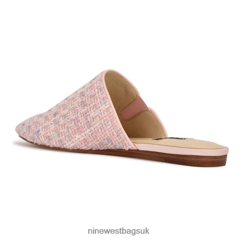 Nine West Freeda Pointy Toe Mules RFX40B2346 - Nine West Sandals UK Light Pink Boucle