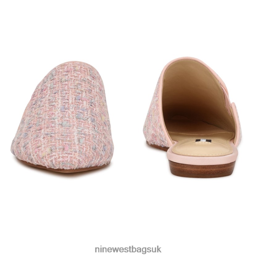 Nine West Freeda Pointy Toe Mules RFX40B2346 - Nine West Sandals UK Light Pink Boucle