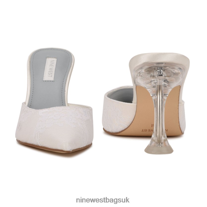 Nine West Hott Pointy Toe Mules RFX40B2010 - Nine West Sandals UK White Lace
