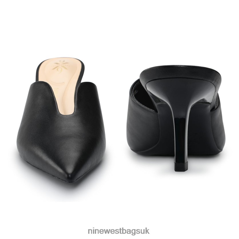 Nine West Kapps 9x9 Pointy Toe Mules RFX40B2161 - Nine West UK Black Leather