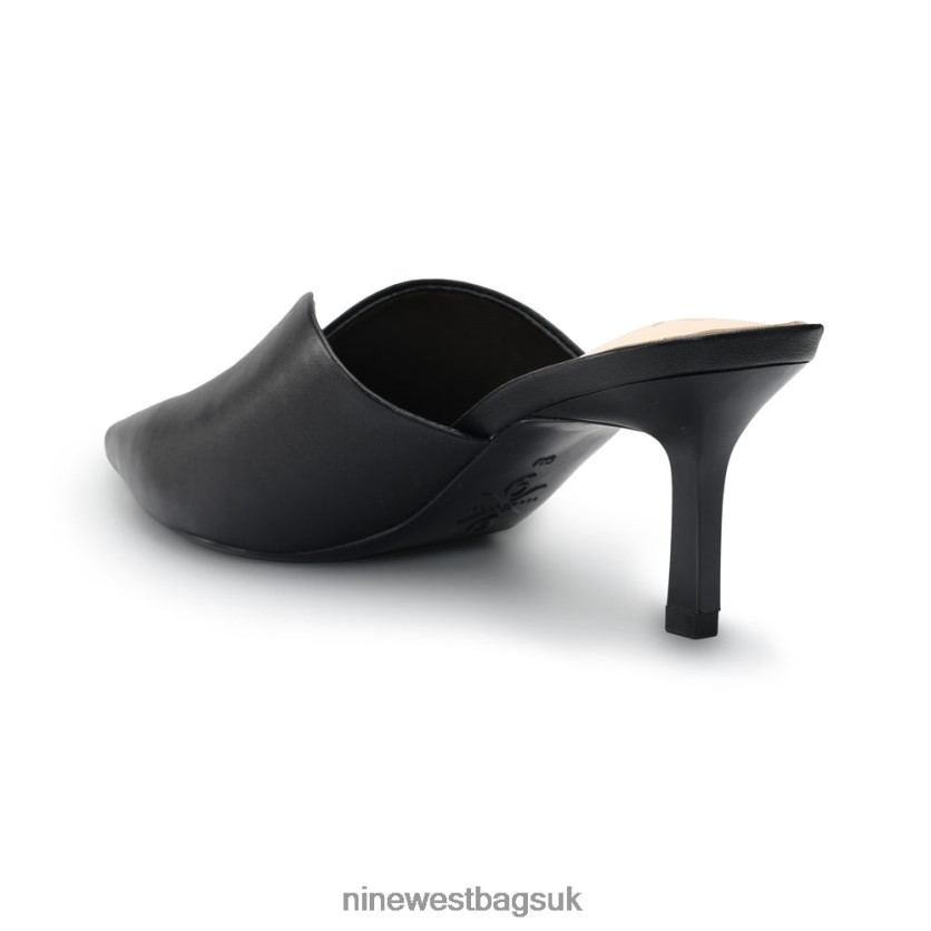 Nine West Kapps 9x9 Pointy Toe Mules RFX40B698 - Nine West Sandals UK Black Leather