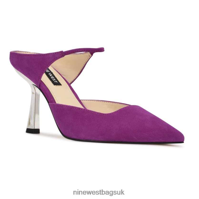 Nine West Madys Heeled Mules RFX40B733 - Nine West UK Purple Suede