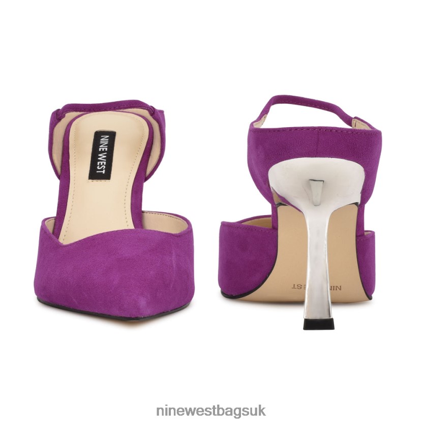 Nine West Madys Heeled Mules RFX40B733 - Nine West UK Purple Suede