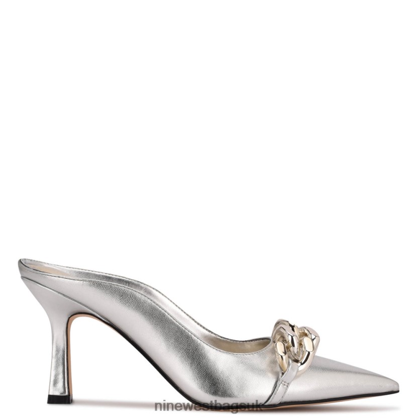 Nine West Sauci Heel Mules RFX40B712 - Nine West Bags UK Silver