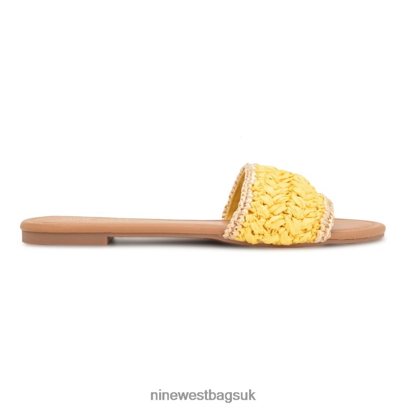 Nine West Beehiv Slide Sandals RFX40B2936 - Nine West UK Sale Yellow