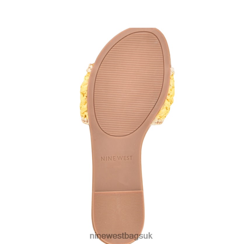 Nine West Beehiv Slide Sandals RFX40B2936 - Nine West UK Sale Yellow