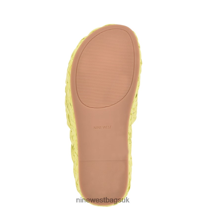 Nine West Canni Espadrille Slide Sandals RFX40B648 - Nine West Bags UK Lime Green Raffia