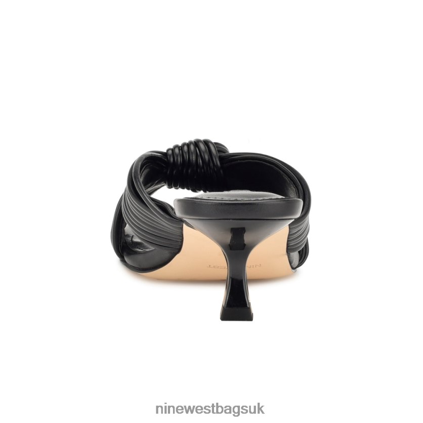 Nine West Dafidil Heeled Slide Sandals RFX40B1732 - Nine West Bags UK Black